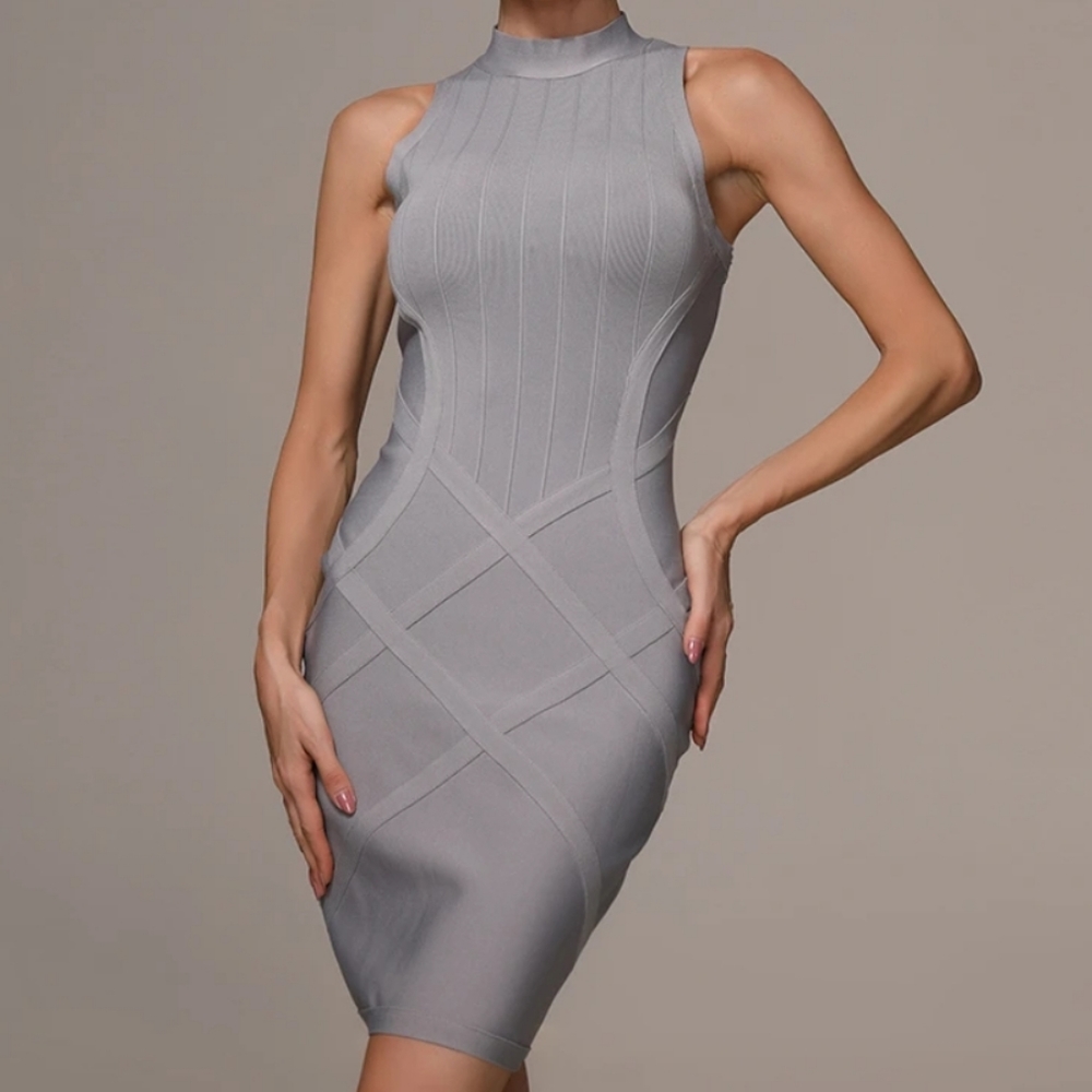 Mistress Rocks Grey Bodycon Dress XS